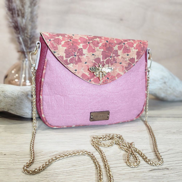 Camellia Bag in Pink Piñatex and Cork