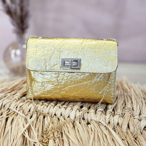 Lys Bag in Metallic Gold Piñatex (Small)