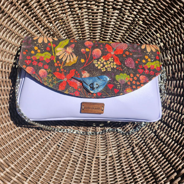 Magnolia AppleSkin Baguette Bag with Cork Flap