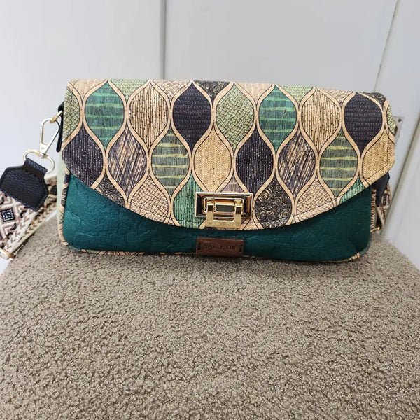 Magnolia Piñatex Baguette Bag with Cork Flap