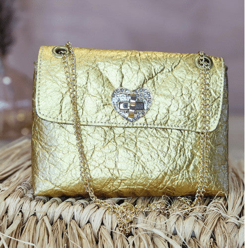 Lys Bag in Metallic Gold Piñatex (Small)