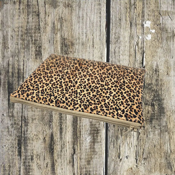 Leopard print cork pencil case