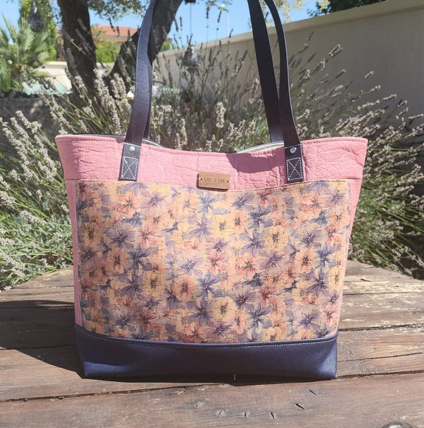 Jasmine bag in Desserto (cactus), Piñatex and cork