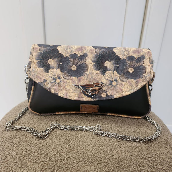 Magnolia AppleSkin Baguette Bag with Cork Flap
